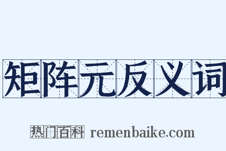 矩阵元反义词是什么意思的图片